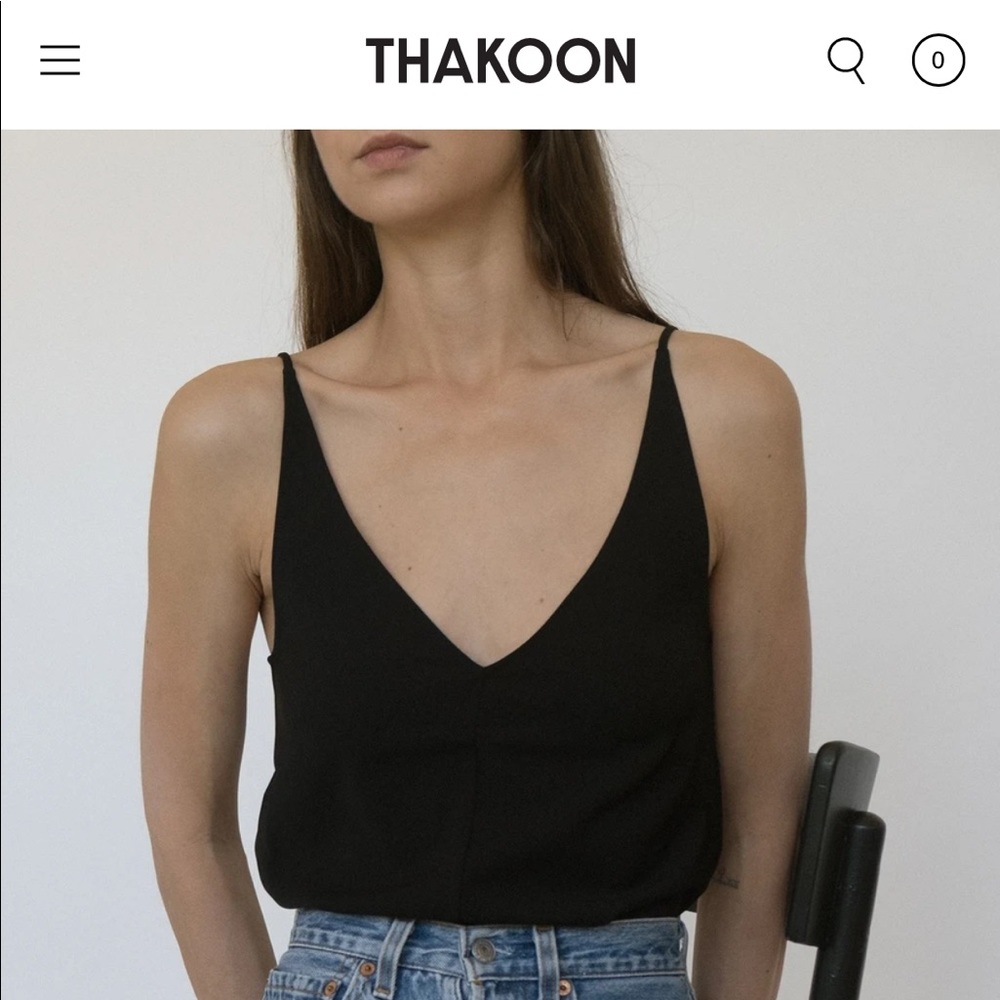Thakoon Black V-Neck Camisole